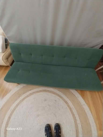 Photo of free Green fabric click clack sofabed (Bayswater W2) #2