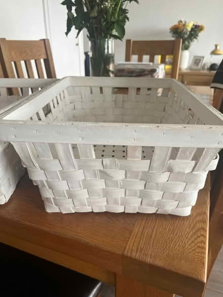 Photo of free Two white IKEA storage baskets (Bowerham LA1) #2