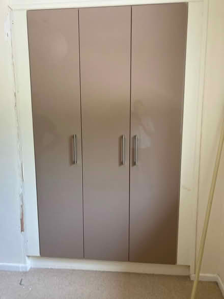 Photo of free 3 x glossy wardrobe/cupboard doors (Stroud GL5) #1