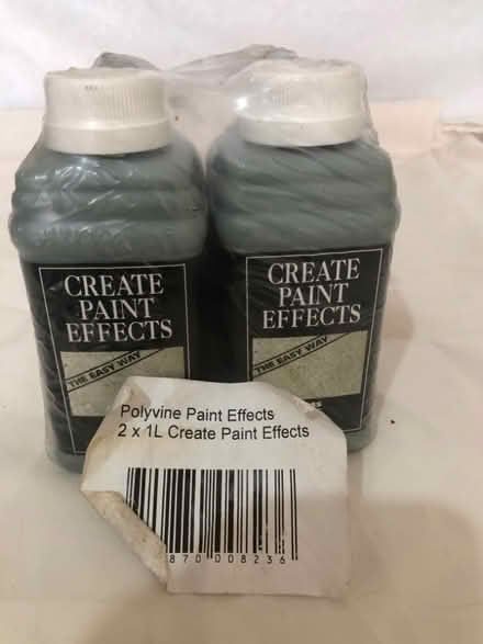 Photo of free 2x 1l Polyvine Paint Effects Miss green (Woolwich SE18) #2