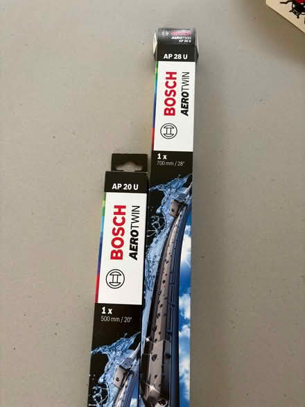 Photo of free Bosch Aero Twin AP28U 2 x front wiper blades (Langwathby CA10) #1