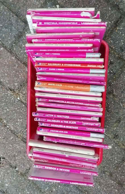 Photo of free A box of Ordnance Survey maps (Brookvale RG21) #1