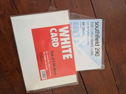 Photo of free White A4 card (Brighton BN2) #1