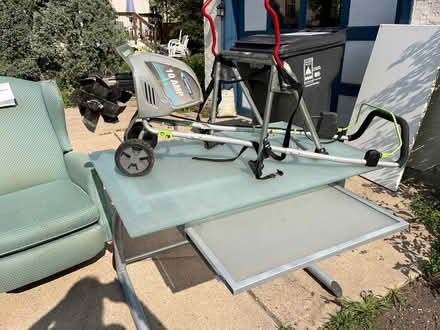 Photo of free Glass topped computer desk, Etc (Como Park. Near fairgrounds.) #2