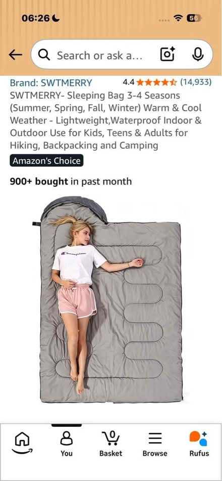 Photo of free SWTMERRY sleeping bag (Combe Down BA2) #4