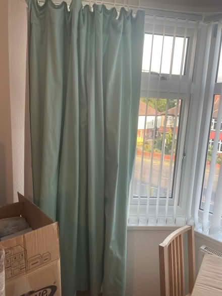 Photo of free Curtains, two green (Becketts Park LS6) #2