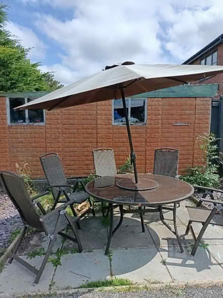 Photo of free Table, chair and parasol (Thingwall CH61) #1