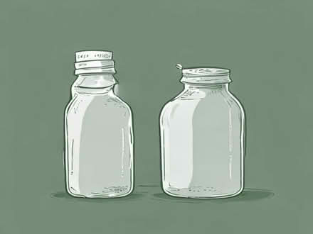 Photo of free 2 glass water bottles 2 candle jars (Downhead Park MK15) #1