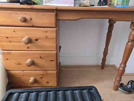Photo of free Pine desk with drawers (Tollington way N7) #1