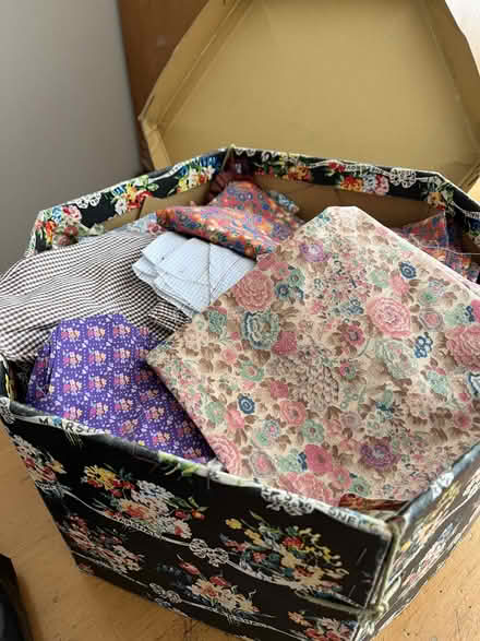 Photo of free Large box full of material for PATCHWORK (Chiswick W4) #1