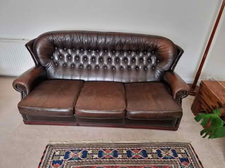 Photo of free Three piece leather suite (Juniper Green, EH14) #1