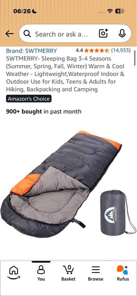 Photo of free SWTMERRY sleeping bag (Combe Down BA2) #3