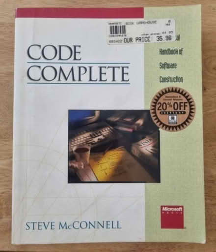 Photo of free Code Complete by Steve McConnell (Enfield EN3) #1