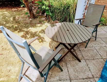 Photo of free Garden Table and Two Folding Chairs (Franche DY11) #1