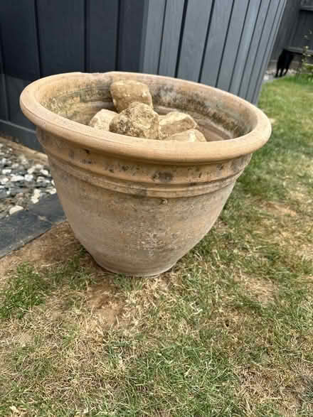 Photo of free Broken pot pieces, pot & stones (Holbeach PE12) #1