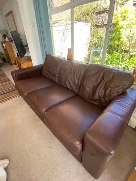 Photo of free Leather 3 seater chair (Belper) #1