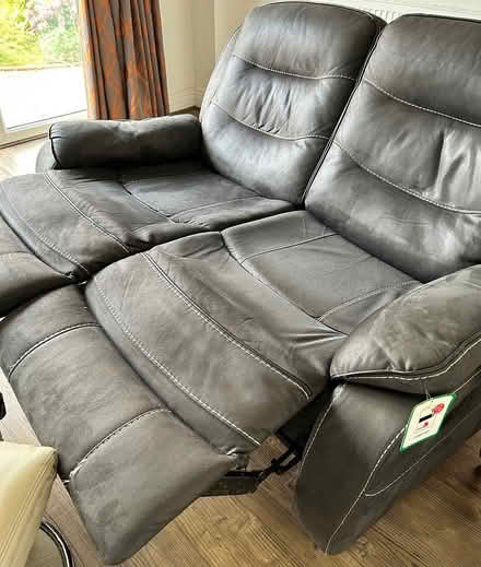 Photo of free Black 2 Seater Manual Recliner Sofa (Wallingford OX10) #1