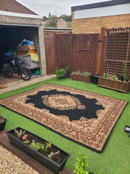 Photo of free Large black and gold rug vintage style (Plumstead SE18) #1
