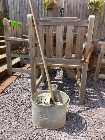 Photo of free Galvanised mop bucket and mop (CH5) #1