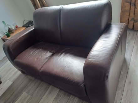 Photo of free 2 seater Leather sofa (West Lothian EH52) #3