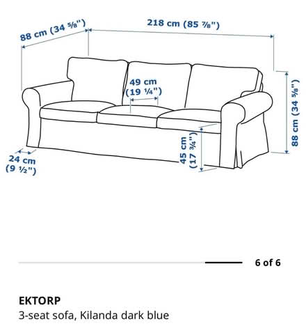 Photo of free Blue sofa (Priestwood RG42) #2