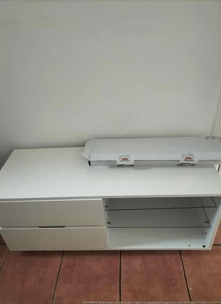 Photo of free White gloss TV/media unit (Washington NE37) #1
