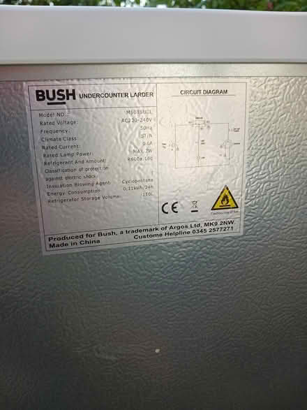 Photo of free Under counter fridge (Rosudgeon TR20) #3