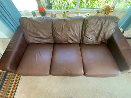 Photo of free Leather 3 seater chair (Belper) #3