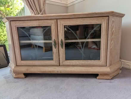 Photo of free lime oak corner tv cabinet (Wickford SS11) #3