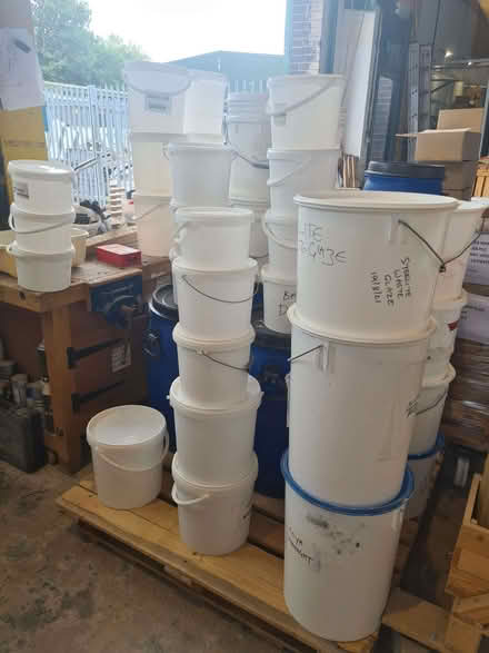 Photo of free White Buckets with Lids (Red Scar PR2) #2