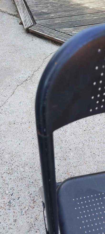 Photo of free 2 metal foldable black chairs (Surbiton, KT6) #4