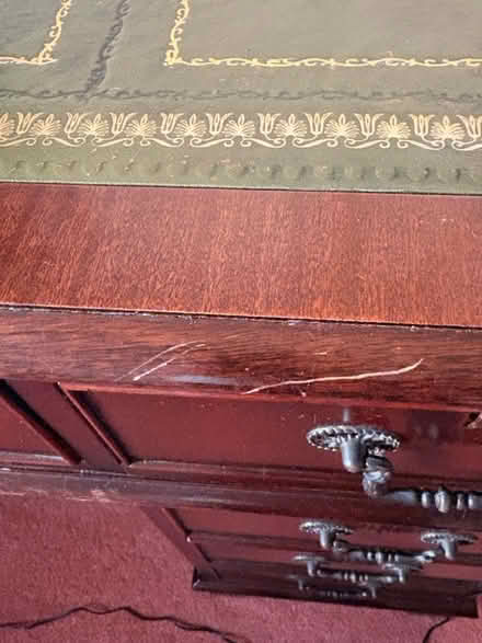 Photo of free Vintage mahogany desk (Thornton le Beans DL6) #4