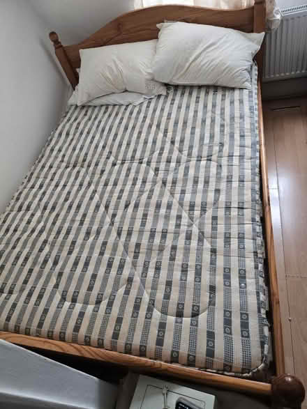 Photo of free Pine double bed in good condition (Tollington way N7) #2