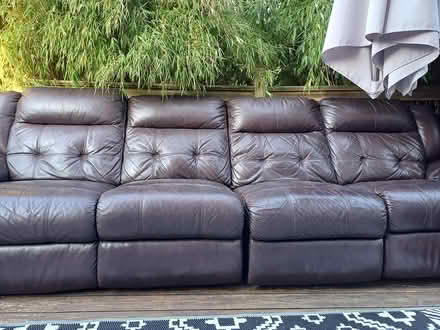 Photo of free Leather sofa electric recliner (Holtspur bucks) #1