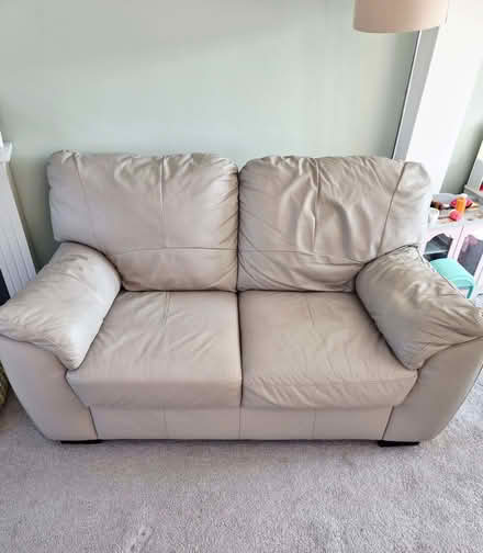 Photo of free Grey leather sofa (De Parys MK40) #1