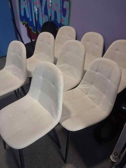 Photo of free 8 x white dinning chairs (New Brighton CH45) #1