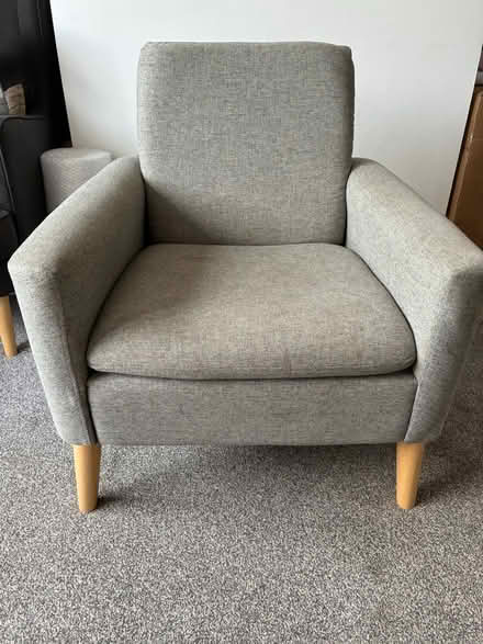 Photo of free Grey Armchair with Wooden Legs (Potters Bar EN6) #1