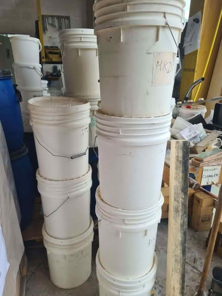 Photo of free White Buckets with Lids (Red Scar PR2) #1