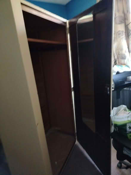 Photo of free Single wooden wardrobe, yellow (Blacklands TN34) #2