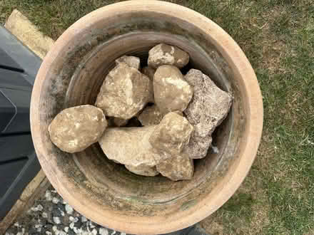 Photo of free Broken pot pieces, pot & stones (Holbeach PE12) #2