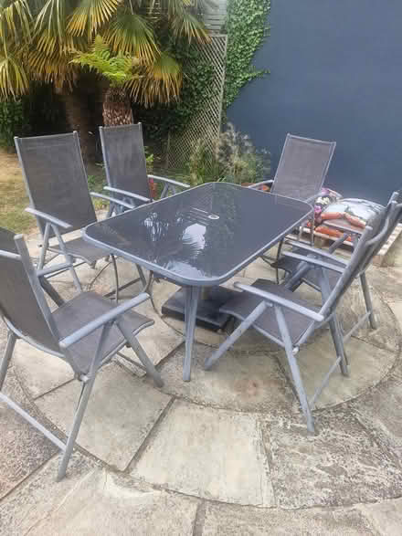 Photo of free Garden table, 6 chairs (Off Leopardstown Road, D18) #1