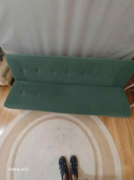Photo of free Green fabric click clack sofabed (Bayswater W2) #1