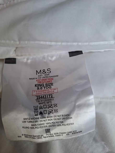 Photo of free King size duvet M&S 9 tog (Nether Edge Sheffield S7) #2