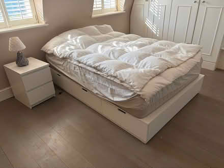 Photo of free Bed w/three drawers + bedside table (Barnes SW13) #1