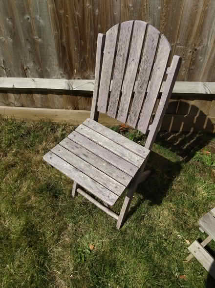 Photo of free Wooden Garden Chairs (Drakelow) #2