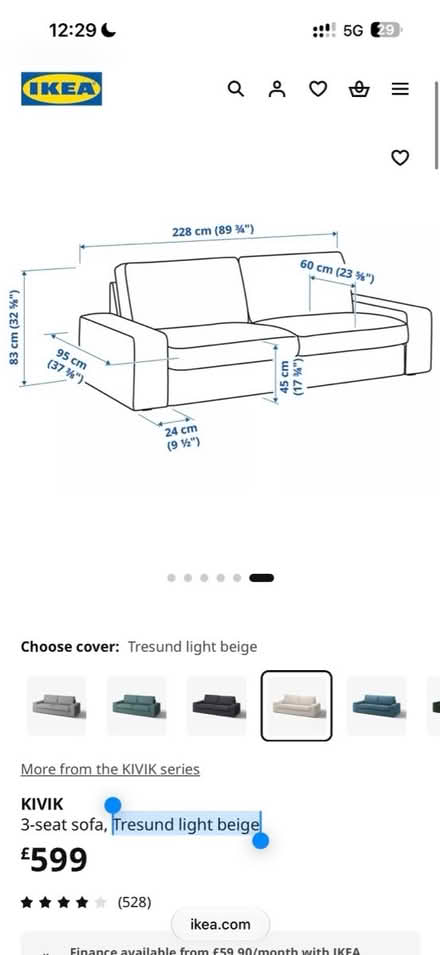 Photo of free IKEA 3-seat sofa bed (Bushey WD23) #4