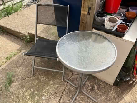 Photo of free Garden table and chair (EN5 5NY) #1
