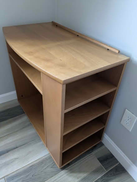 Photo of free Wood office cart on wheels (Revere) #3