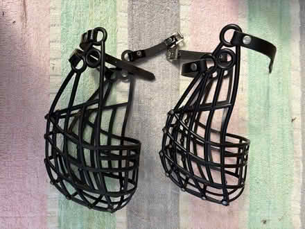 Photo of free 2 black plastic greyhound muzzles (Draycott GL11) #1