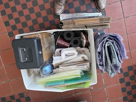 Photo of free Box of craft fair paraphernalia (Mulberry Lane, Donnybrook) #1